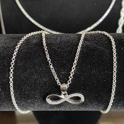 Infinity ♾️ Charm With Silver Chain 
