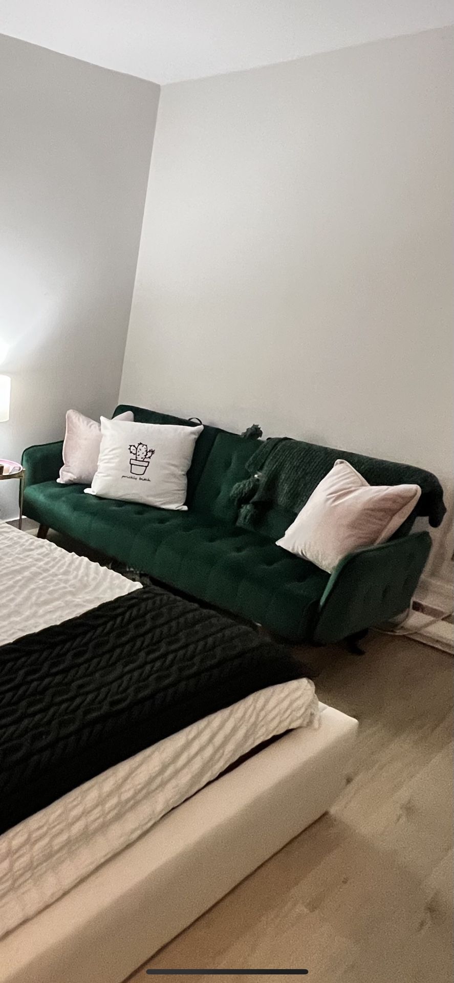 Green 72” Velvet Sleeper Sofa