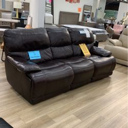 Ridgewin Leather Power Reclining Sofa