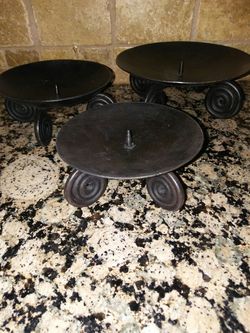 3 candle holders