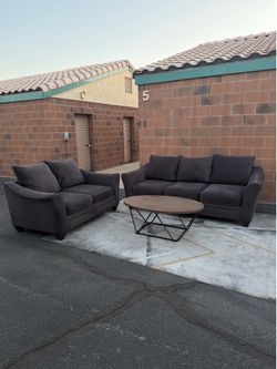 Charcoal Sofa and Loveseat set
