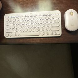 Pink Logitech Keyboard & Mouse