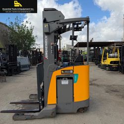 2020 Jungheinrich ETR235 3,500 Lbs Electric Reach Stand-Up 36V Forklift
