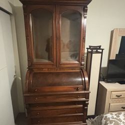 Antique Victorian Roll Top Desk & Book Case