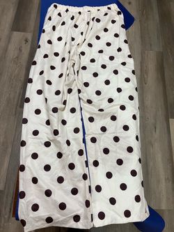 White Polka Dot Pajama Pants