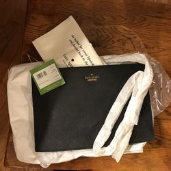 Kate Spade Black Leather Handbag/Clutch (NEW In BOX)