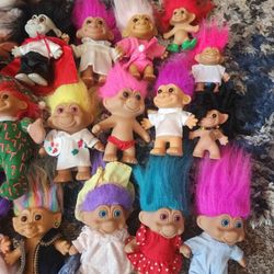 23 Vintage Trolls Dolls
