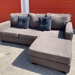 Brown Sectional Couch (Delivery Available)