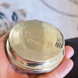 Tiffany &CO round Paper Weight Memorial Or Gift Item For On Desk