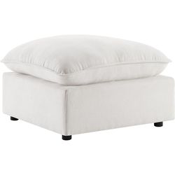 28'' Square Upholstered Ottoman for L/U Shaped Linen Modular Sofa