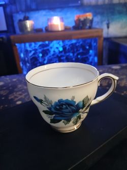 **VINTAGE** Duchess Fine China "Blue Rose" Teacup and Saucer