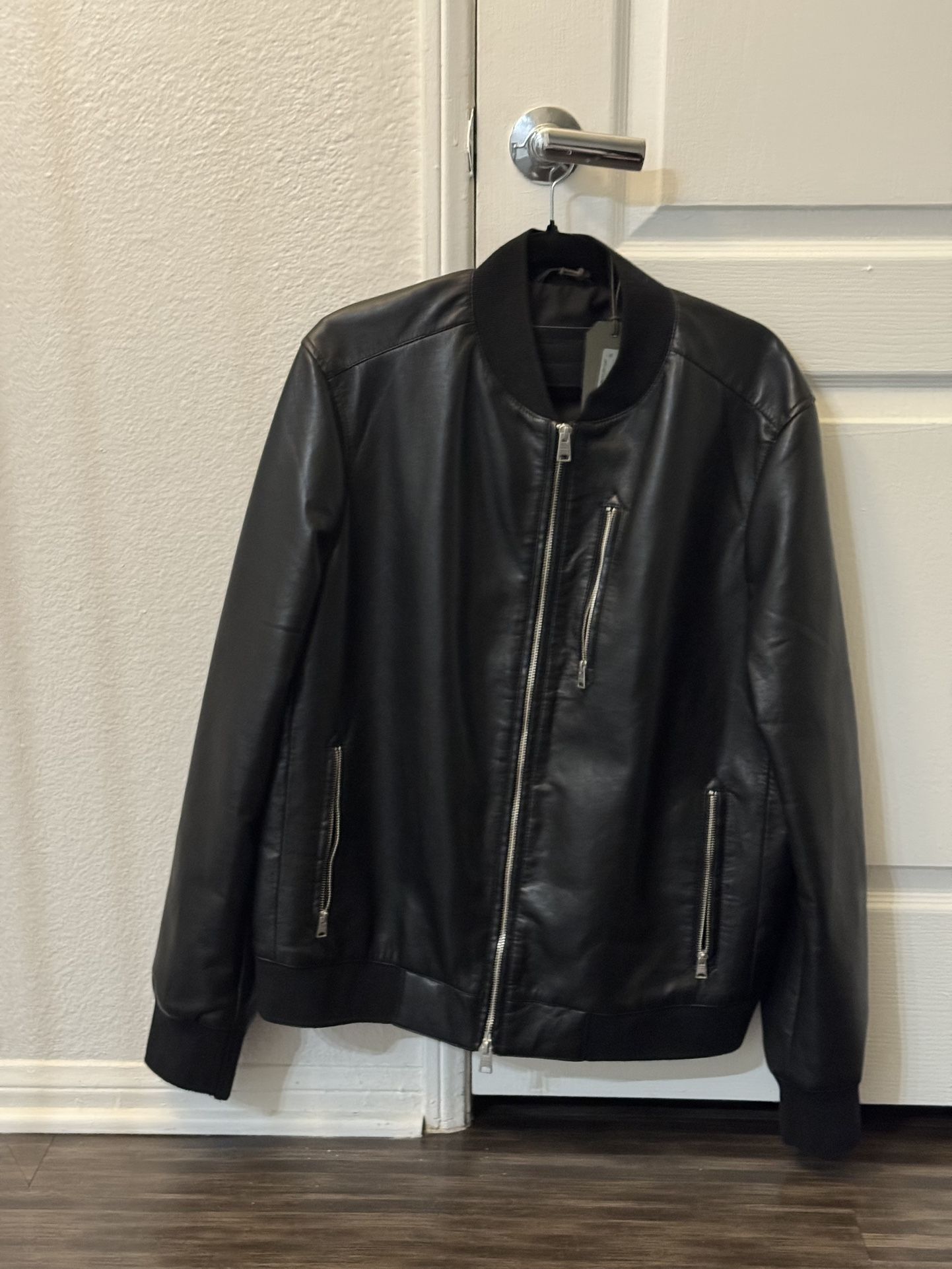 AllSaints Kemble Leather Bomber Jacket – XL – Discontinued / Rare – New With Tags