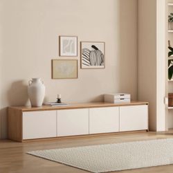 Solid Oak/Rubberwood Tv Console (dark rubberwood)