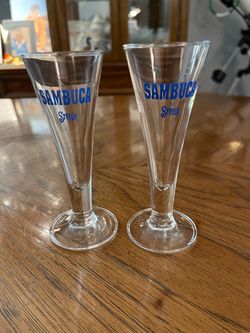 2 Like New Sambuca by Strega Cordial Glasses