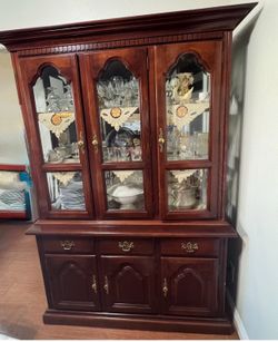 Wood china cabinet