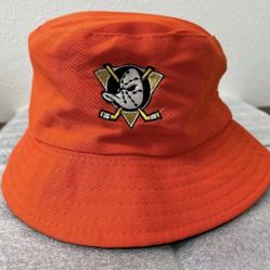 Anaheim Ducks NHL Orange and Black Bucket Hat One Size Reversible SGA NEW