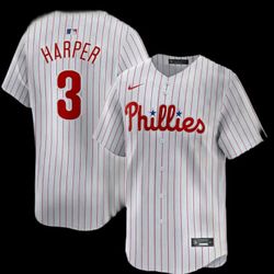 New! Philadelphia Phillies Bryce Harper Home   Player Name Jersey- xl