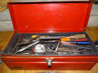 Tool box with tools