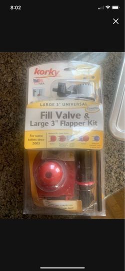 Korky Fill Valve & Large 3" Flapper Kit