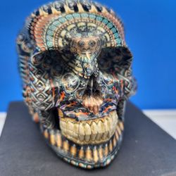 Tribal Polymer Clay Skull " No Paint: