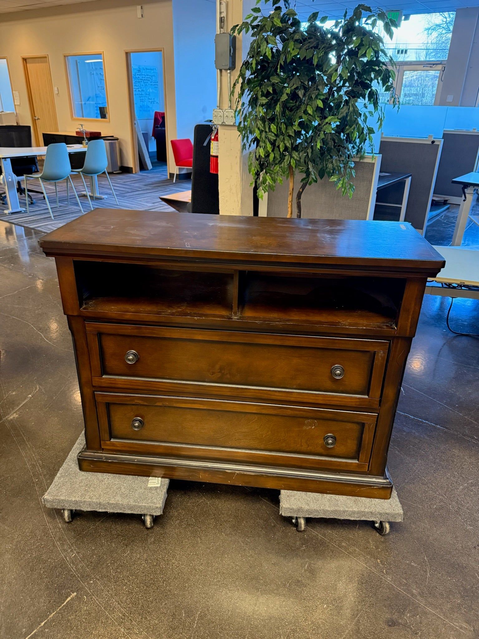 Media Console with Two Drawers