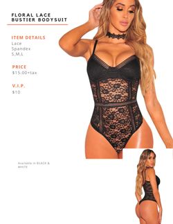 Floral Lace Bustier Bodysuit