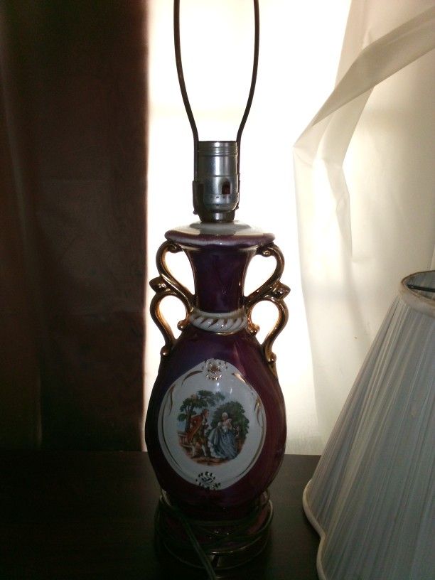 Portrait Lamp And Dish Plate