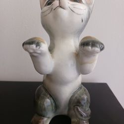 Vintage Porcelain Cat Figurine 