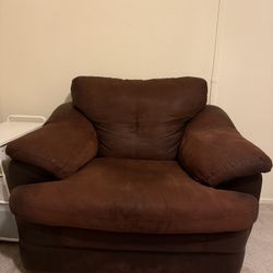 Dark Brown Armchair.