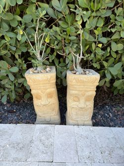 Tiki Stone Planter