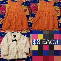 3T Girls Dress & Faux Fur Coat - $8 Each
