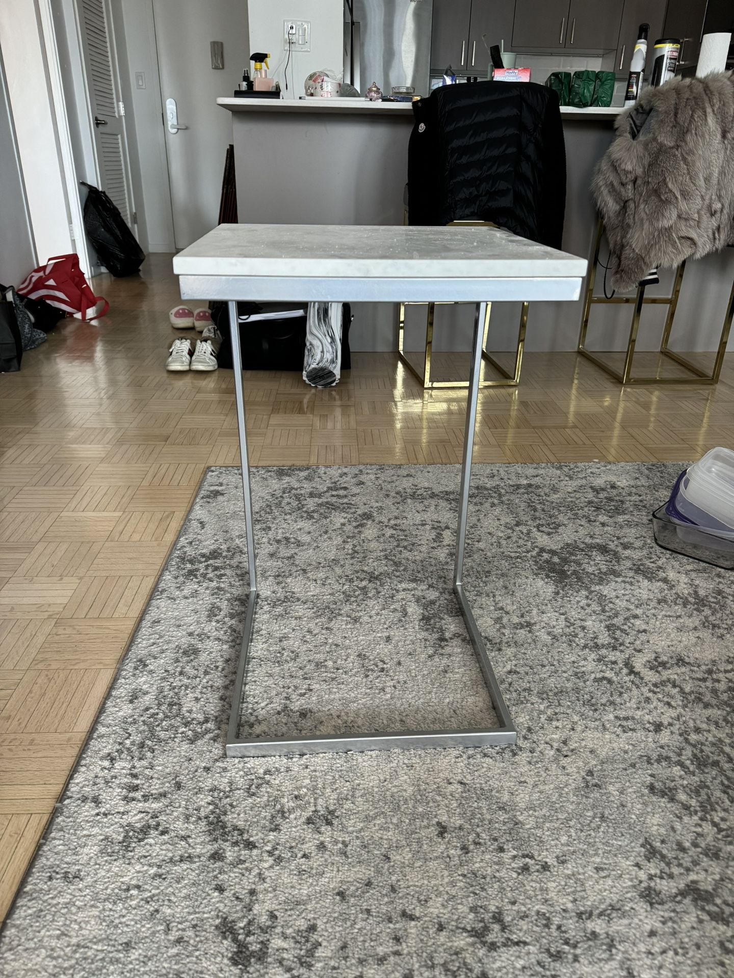 Marble Topped End Table