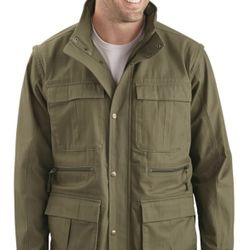 Men’s Guide Gear Multi Pocket Outdoor Coat For Fishing Hiking Trekking 