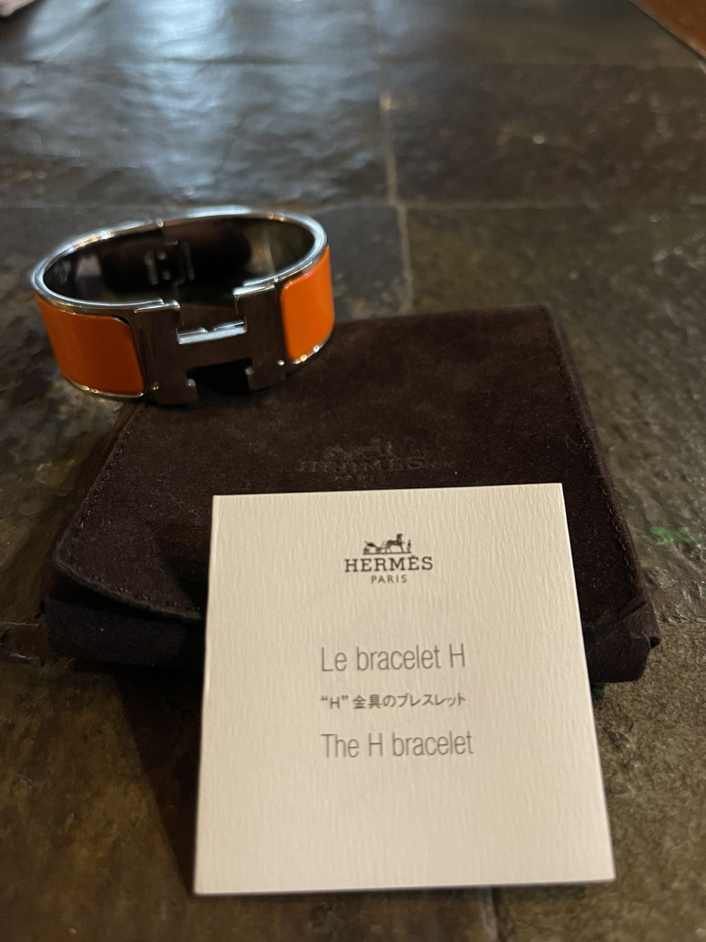 Hermès Bracelet  Orange And Silver