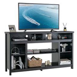 58" TV Stand Entertainment Console Center 3-Position Adjustable Shelf & Tabletop