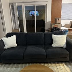 LIVING SPACES NAVY BLUE SOFA - GREAT CONDITION