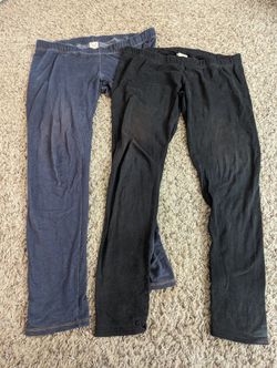 2 pairs of maternity leggings clothing size medium