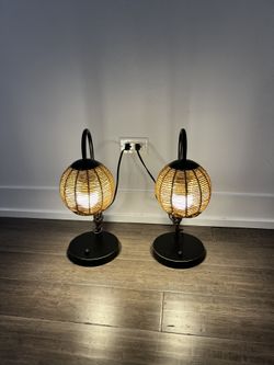 Black Desk Lamps - Set Of 2