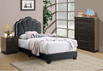 Twin size bed frame with led lights mattress included new in a box   Cama twin size con Luz led Colchon Incluido Nuevo en Caja entregamos a new