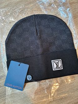 Mens black luxury beanie