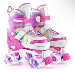 NEW Kids Roller Skates Size M (13-3) And Size L (3-7) LED Lights Up * Firm Price 
