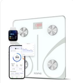 RENPHO Smart Body Weight Scale, 13 Metrics, White