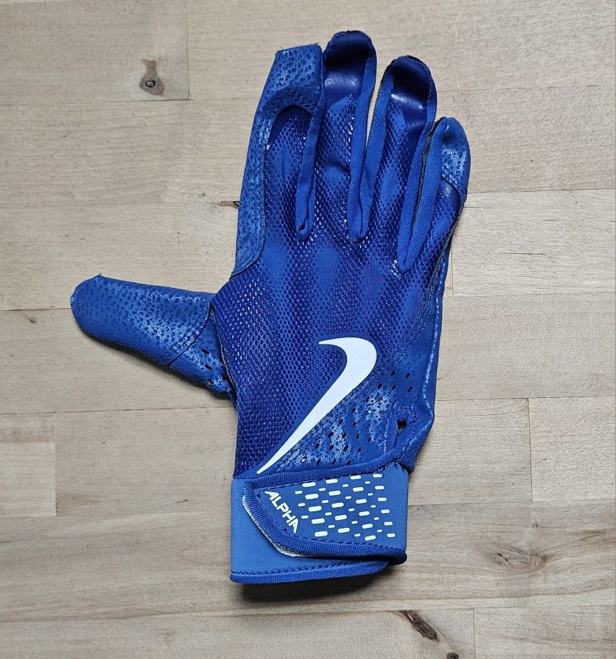 Nike Alpha Edge Batting Gloves Men's Large Game Royal/White