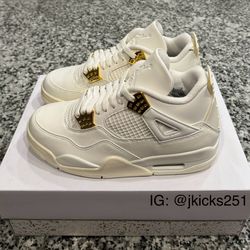 Jordan Retro 4 “Metallic Gold” (Size 7.5M, 8.5M, and 10.5M Available) | Brand New Deadstock