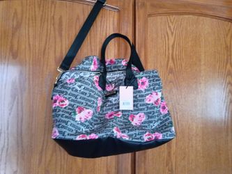 Juicy Couture Floral Logo Tote Bag