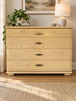 Vintage MCM Mengel 4-Drawer Dresser – Blonde Wood