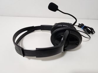 USB Gaming Headset, Wired Over-Ear Headphones with Microphone for PC - Black