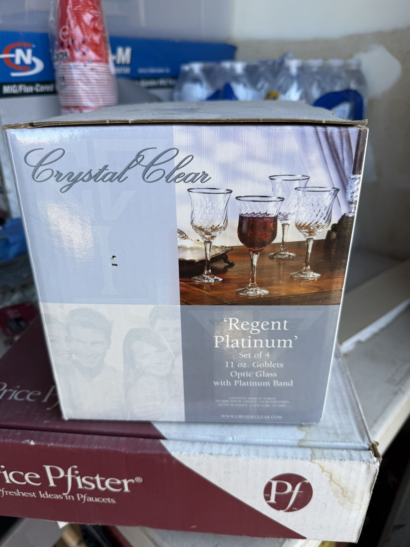 Crystal Clear 'Regent Platinum' 11 oz. Goblets.