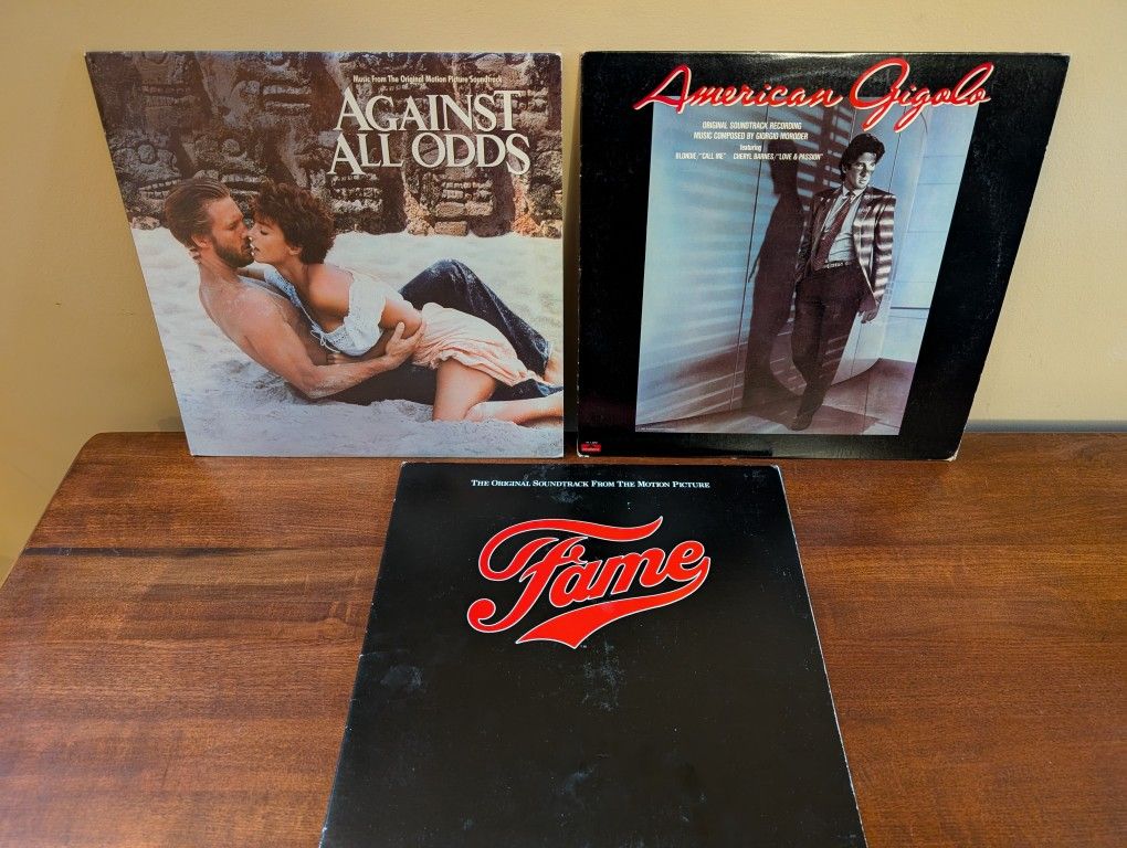 Vintage 1980s Movie Soundtrack Vinyl Records Lot Of 3