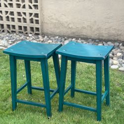 Pier One Wood Stool Set 